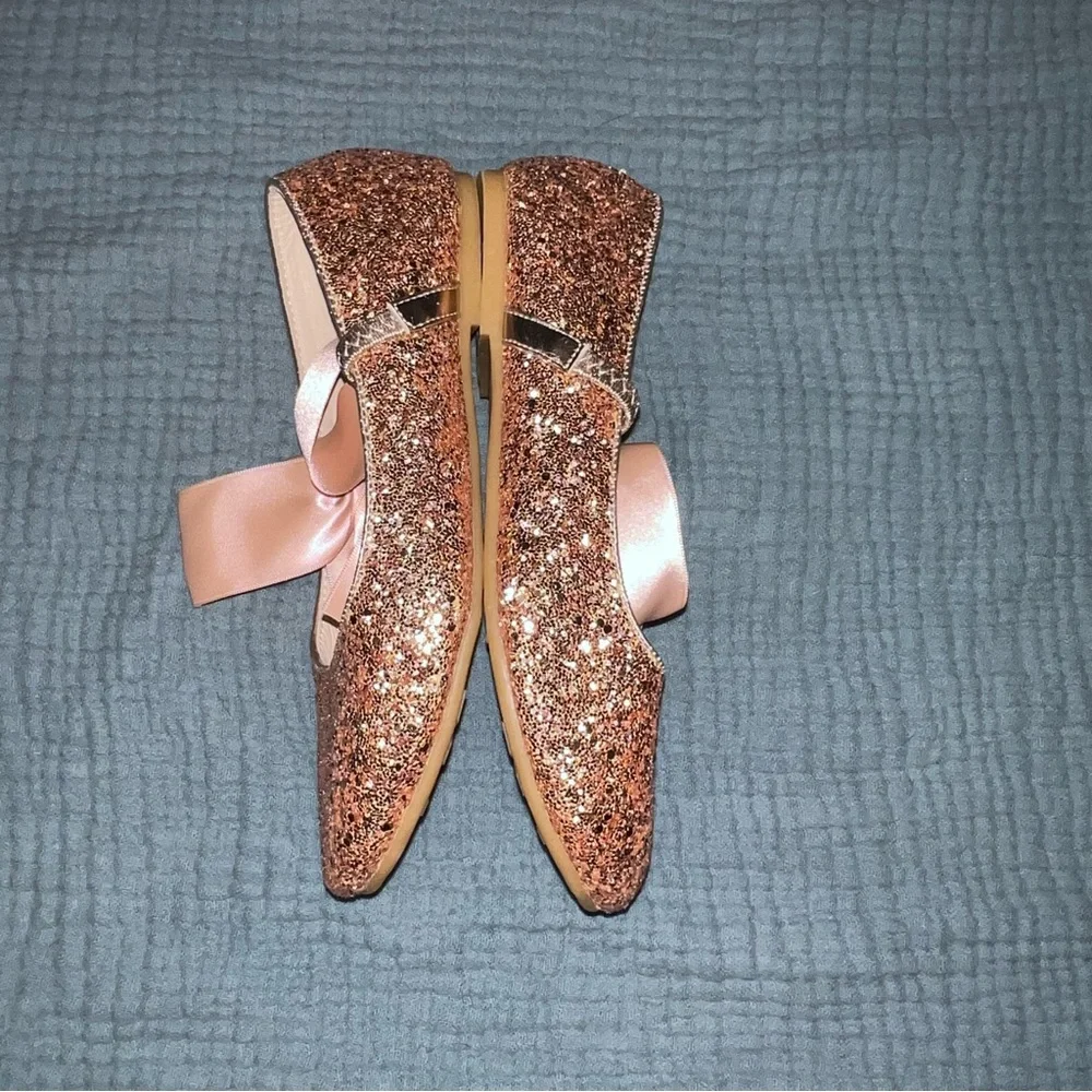 Kailee P Rose Gold Glitter Mary Janes